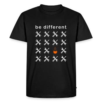 Chemist Chemistry Be Different Laboratory Flask - Men's Premium Organic T-Shirt - black - Front - Nico (187cm)