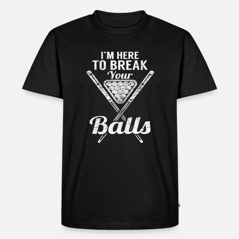 Billard - Männer Premium Bio T-Shirt - Schwarz