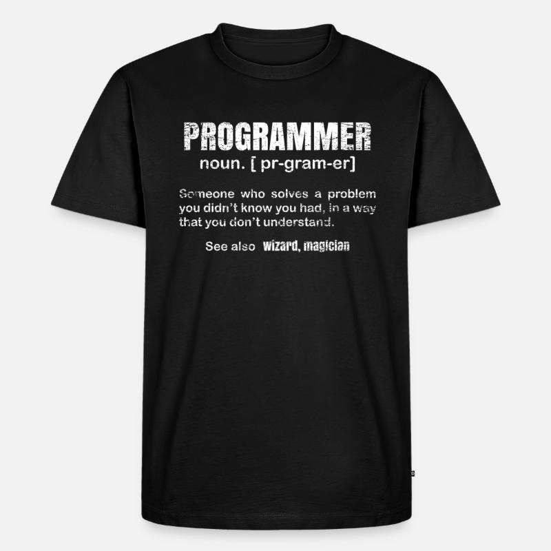 Programmierer - Männer Premium Bio T-Shirt - Schwarz