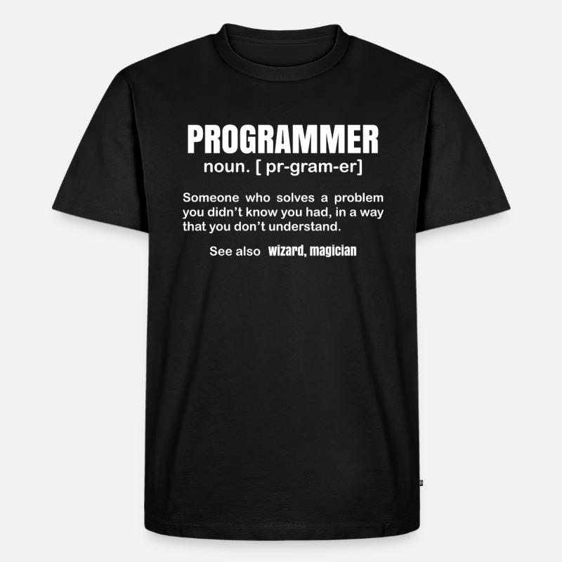 Programmierer Definition - Männer Premium Bio T-Shirt - Schwarz