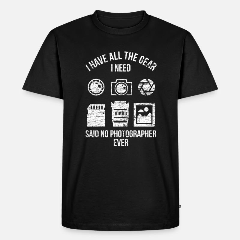 Fotograf - Männer Premium Bio T-Shirt - Schwarz