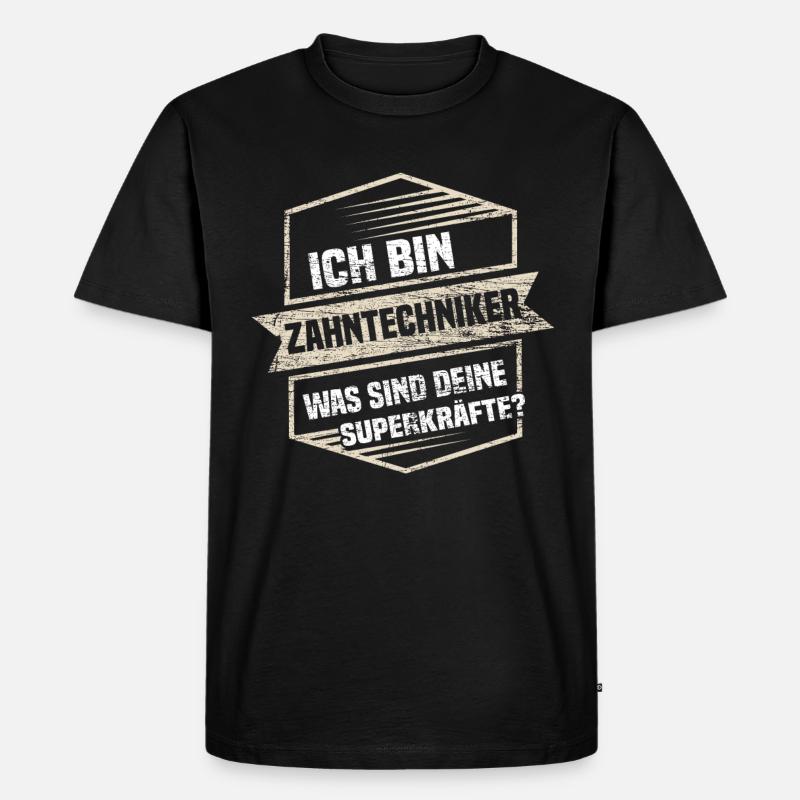 Technicien dentaire héros - T-shirt Premium bio Homme - noir