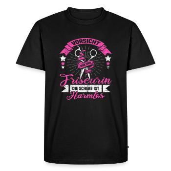 Coiffeur inoffensif - T-shirt Premium bio Homme - noir - Devant - Nico (187cm)