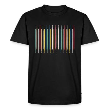 Drum drum sticks - Men's Premium Organic T-Shirt - black - Front - Nico (187cm)