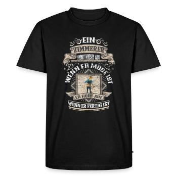 carpenter - Men's Premium Organic T-Shirt - black - Front - Nico (187cm)