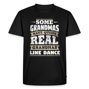 Grandma Line Dance - T-shirt Premium bio Homme - noir - Devant - Nico (187cm)