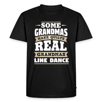 Grand-mère de danse en ligne - T-shirt Premium bio Homme - noir - Devant - Nico (187cm)