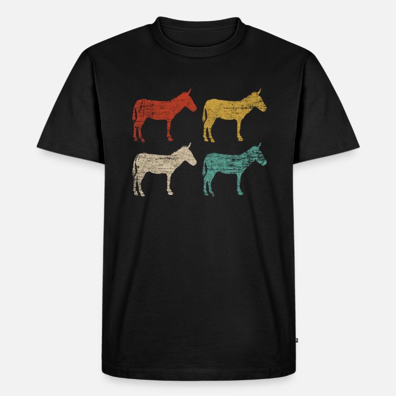 Esel Nutztier - Männer Premium Bio T-Shirt - Schwarz