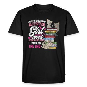livre - T-shirt Premium bio Homme - noir - Devant - Nico (187cm)