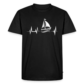 navigation à voile - T-shirt Premium bio Homme - noir - Devant - Nico (187cm)