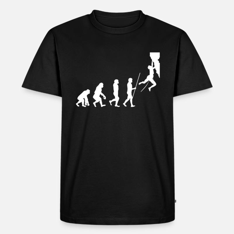 Evolution de l'escalade - T-shirt Premium bio Homme - noir