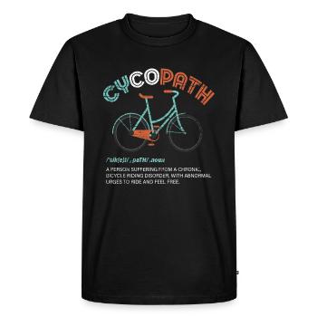 Bicycle Cycopath - Men's Premium Organic T-Shirt - black - Front - Nico (187cm)
