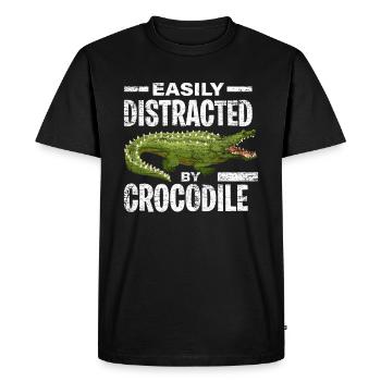 Crocodile predator - Men's Premium Organic T-Shirt - black - Front - Nico (187cm)