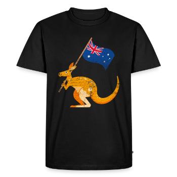 Drapeau australien - T-shirt Premium bio Homme - noir - Devant - Nico (187cm)