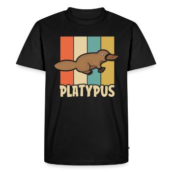 ornithorynque - T-shirt Premium bio Homme - noir - Devant - Nico (187cm)