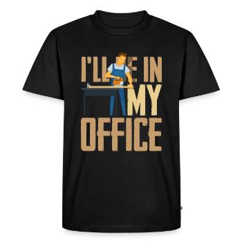 Atelier de menuiserie - T-shirt Premium bio Homme - noir - Devant - Nico (187cm)