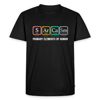 Sarcasm Shirt SArCaSm Primary elements of humor - Men's Premium Organic T-Shirt - black - Front - Nico (187cm)