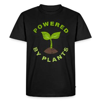 Végétaliens santé - T-shirt Premium bio Homme - noir - Devant - Nico (187cm)