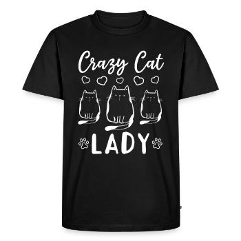 Cat Mama Cute Cat Lover - Crazy Cat Lady - T-shirt Premium bio Homme - noir - Devant - Nico (187cm)