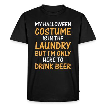Mon costume d’Halloween est dans la lessive, le ic - T-shirt Premium bio Homme - noir - Devant - Nico (187cm)