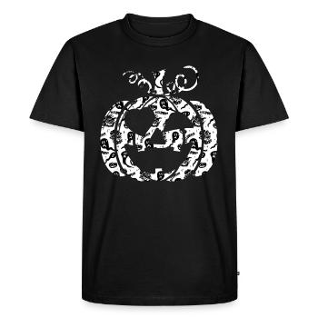 Citrouille d’Halloween avec fantômes Citrouilles Funny Pumpk - T-shirt Premium bio Homme - noir - Devant - Nico (187cm)