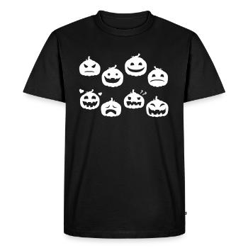 Drôle de citrouille de fête d’Halloween - Citrouilles d’Halloween - T-shirt Premium bio Homme - noir - Devant - Nico (187cm)