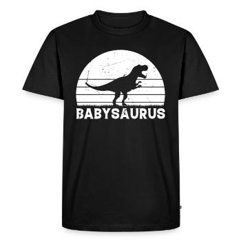 Bébé Saurus Nouveau-né Bébé Dinosaure Bébé Dino Babysa - T-shirt Premium bio Homme - noir - Devant - Nico (187cm)