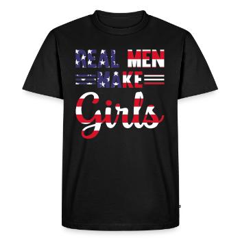 Real Men Make Girls Daddy Paternity Girl Daddy - Men's Premium Organic T-Shirt - black - Front - Nico (187cm)