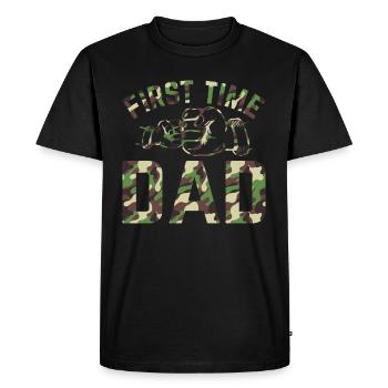 Première fois papa camouflage drapeau papa à être - Nouveau D - T-shirt Premium bio Homme - noir - Devant - Nico (187cm)