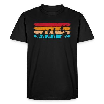 Surfing Evolution Surfer Water Surfer - Men's Premium Organic T-Shirt - black - Front - Nico (187cm)
