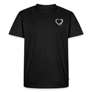 Amoureux de la girafe Girafe Coeur Girafe - T-shirt Premium bio Homme - noir - Devant - Nico (187cm)