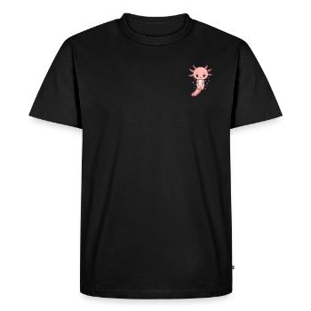 Axolotl Lover Axolotl Kawaii Axolotl - Cute Axolot - Men's Premium Organic T-Shirt - black - Front - Nico (187cm)