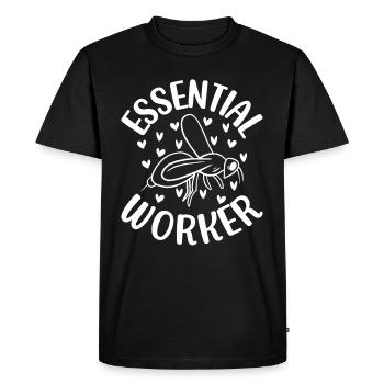 Honeybee Beekeeper Honeybee Beekeeping - Essential - Men's Premium Organic T-Shirt - black - Front - Nico (187cm)