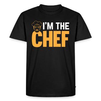 Funny Cooking Chef - I'm The Chef - Men's Premium Organic T-Shirt - black - Front - Nico (187cm)