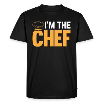 Cooking Cook Funny Cooking Chef - I'm The Chef - Men's Premium Organic T-Shirt - black - Front - Nico (187cm)