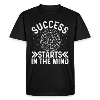 Motivation Entrepreneur Success Success Starts I - T-shirt Premium bio Homme - noir - Devant - Nico (187cm)