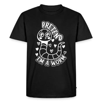Cute Worm Composting Worm Lover Pretend I'm A Worm - Men's Premium Organic T-Shirt - black - Front - Nico (187cm)