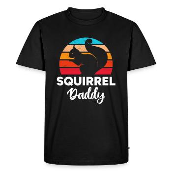 Squirrel Dad Squirrel Daddy Squirrel Owner - Men's Premium Organic T-Shirt - black - Front - Nico (187cm)