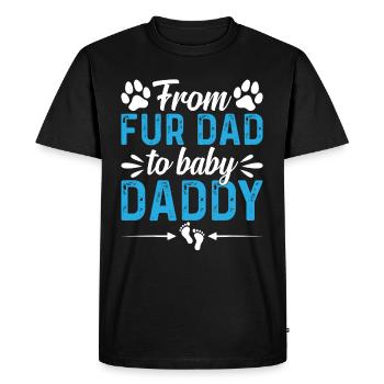 New Dad Dog Daddy To Be Pet Dog Daddy - From Fur D - Men's Premium Organic T-Shirt - black - Front - Nico (187cm)
