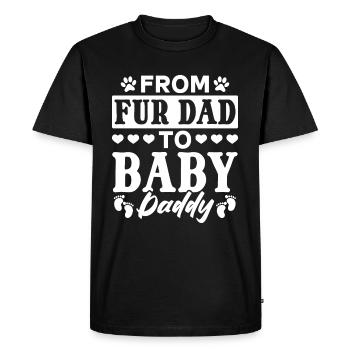 De Fur Dad à Baby Daddy - New Dad Dog Daddy To - T-shirt Premium bio Homme - noir - Devant - Nico (187cm)