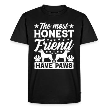 L’ami le plus honnête a des pattes - Dog Lover Dog O - T-shirt Premium bio Homme - noir - Devant - Nico (187cm)