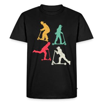 Scooter Tricks Stunt Racing Scooter Stunts Boys Sc - Men's Premium Organic T-Shirt - black - Front - Nico (187cm)