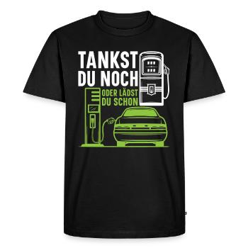 E-Car Filling Station Electric Car Charging Station - Elekt - Men's Premium Organic T-Shirt - black - Front - Nico (187cm)