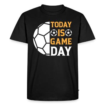 Soccer Player - Today Is Game Day - Soccer Lover - Men's Premium Organic T-Shirt - black - Front - Nico (187cm)