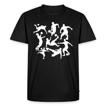 Jouer au jeu de football Amateur de football - Joueurs de football - T-shirt Premium bio Homme - noir - Devant - Nico (187cm)