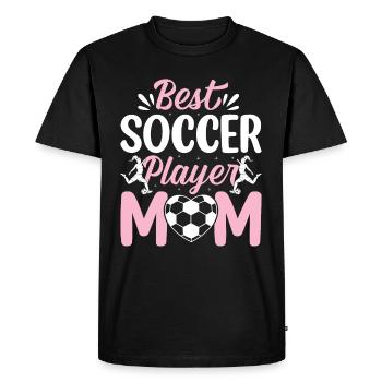 Meilleur joueur de football Maman Amoureux du football Mama - T-shirt Premium bio Homme - noir - Devant - Nico (187cm)