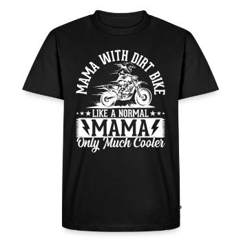 Motocross Mama Enduro Mama Biker Mama Dirt Bike - Men's Premium Organic T-Shirt - black - Front - Nico (187cm)