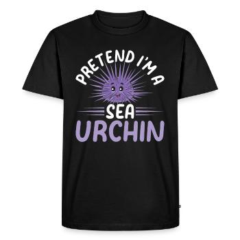 Pretend I'm A Sea Urchin - Cute Sea Urchin Lover - Men's Premium Organic T-Shirt - black - Front - Nico (187cm)