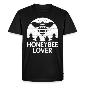 Amoureux des abeilles Apiculteur Apiculteur Apiculture Abeilles - T-shirt Premium bio Homme - noir - Devant - Nico (187cm)
