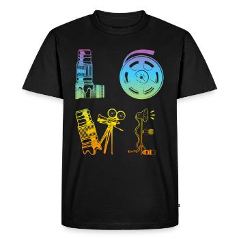 AMOUR Amateur de photographie Photographe Appareil photo Photogr - T-shirt Premium bio Homme - noir - Devant - Nico (187cm)
